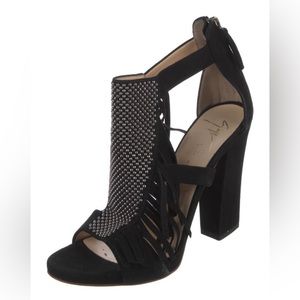 Giuseppe zanotti suede chunky heels 36